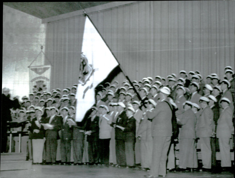 Swedish sÃ¥ngarfÃ¶rbundet hold concert in the Concert Hall - Vintage Photograph