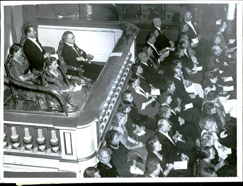 King. musical academy's annual celebration took place in the King and Queen attend. - Vintage Photograph