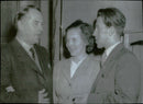 Reverend Gustav GrÃ¤nde with writer Per Olof EkstrÃ¶m and his wife Britta - Vintage Photograph