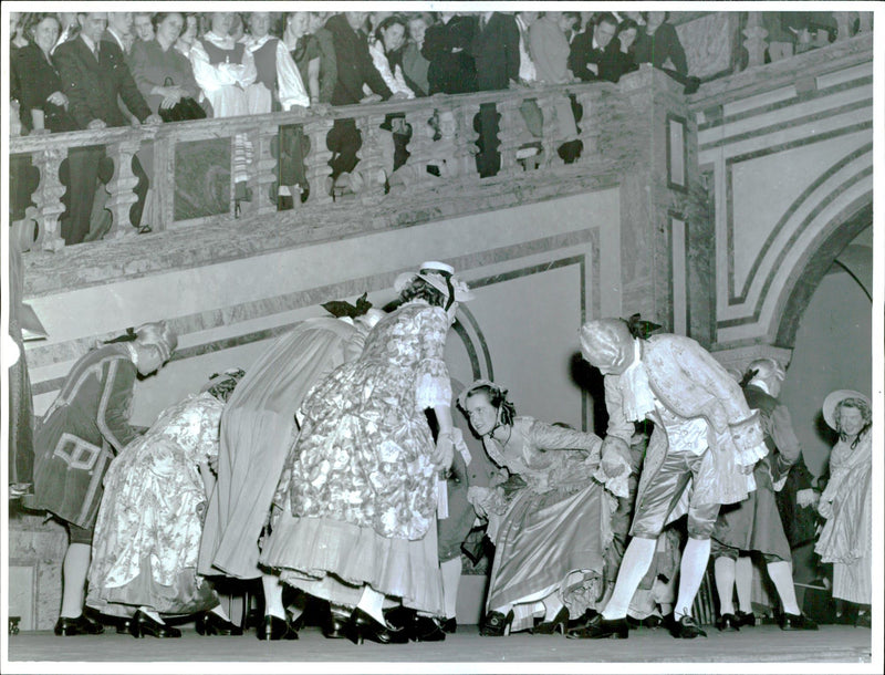 Swedish ungdomsringers pageants in the Blue Hall - Vintage Photograph