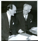 Delegates in conversation at Jurists meeting in the Concert Hall - Vintage Photograph