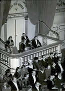 Prince Gustaf Adolf and Princess Sibylla in the royal box at the Academy of Music's anniversary - 3 December 1941 - Vintage Photograph