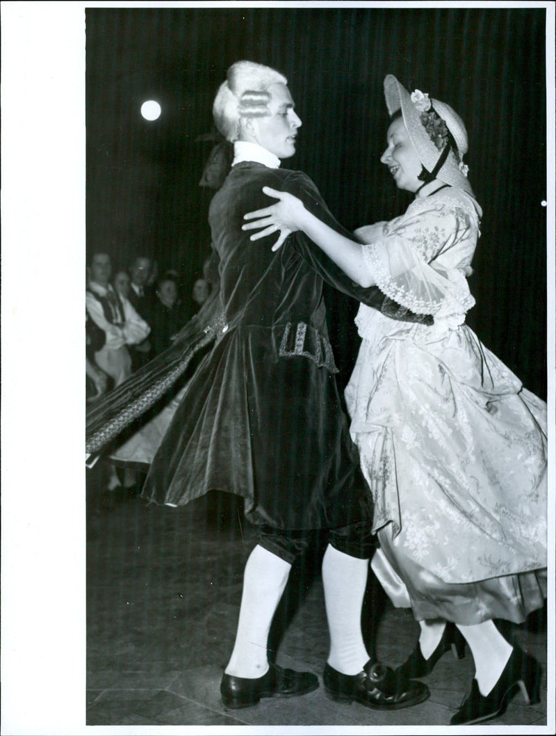 Swedish youth ring pageants in the Blue Hall - Vintage Photograph