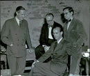 Delegates in conversation at the Writers' Union Congress - Vintage Photograph