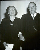 Rural Women's Day in the Small Concert Hall. B. Ekstrom and fellow wife I. Sandstrom, Tierps parish. - Vintage Photograph