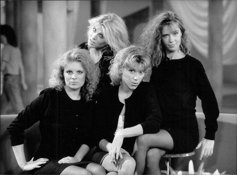 Ainbusk Singers from Gotland. From left Annelie Karlsson Josefin Nilsson, Marie Nilsson and Birgitta Jakobsson. - Vintage Photograph
