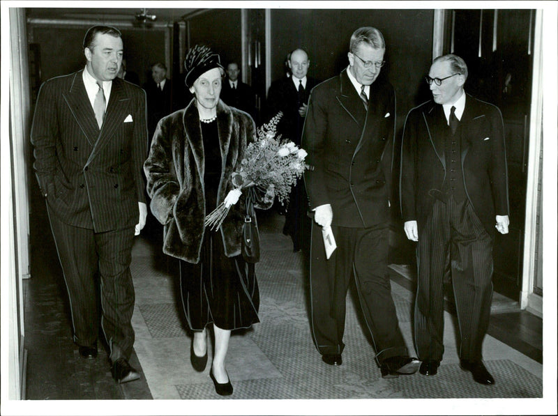Agricultural Week opened in the Concert Hall, the royal couple - Vintage Photograph