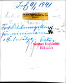 Eskil GranstrÃ¶m and Sigge Bergstrom - two young musical students in the missionary course - 11 January 1941 - Vintage Photograph