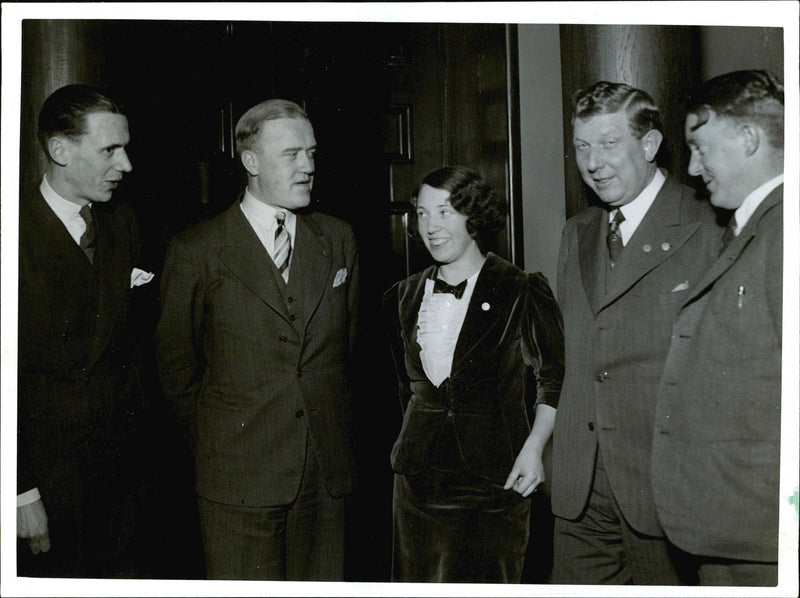 Ungsvenskarna overall propaganda meeting in the Concert Hall - 30 November 1936 - Vintage Photograph