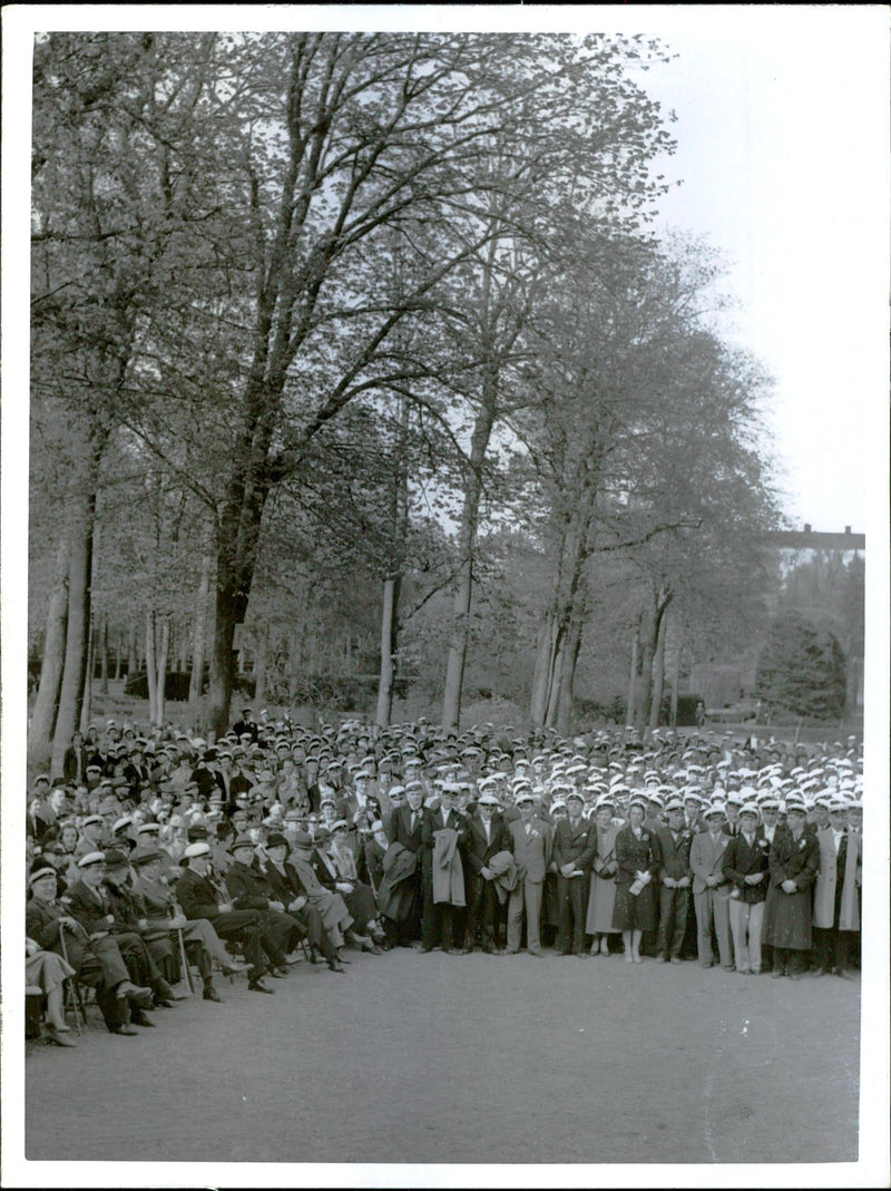 Students celebrating Spring Festival during Whit - 15 May 1937 - Vintage Photograph