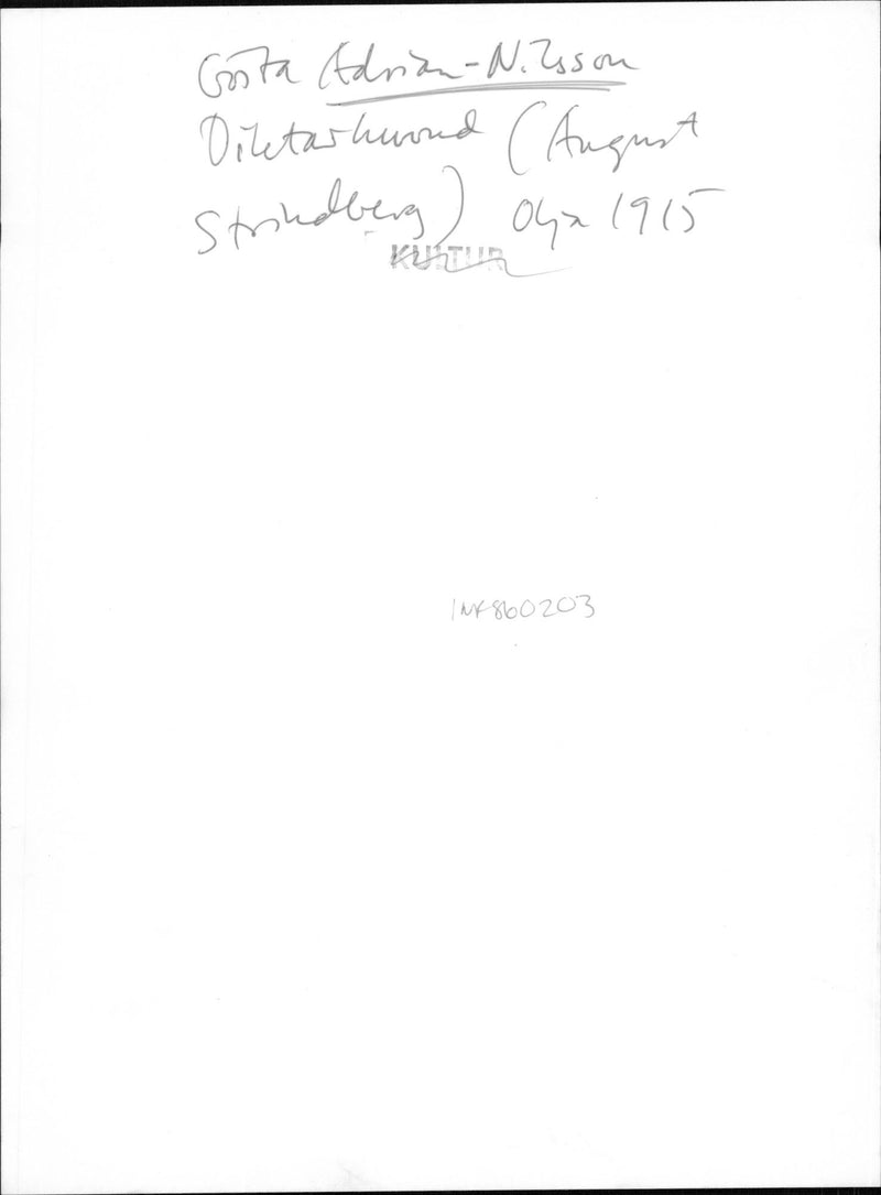 Painting by GÃ¶sta Adrian Nilsson "Poet Main" - Year 1915 - Vintage Photograph