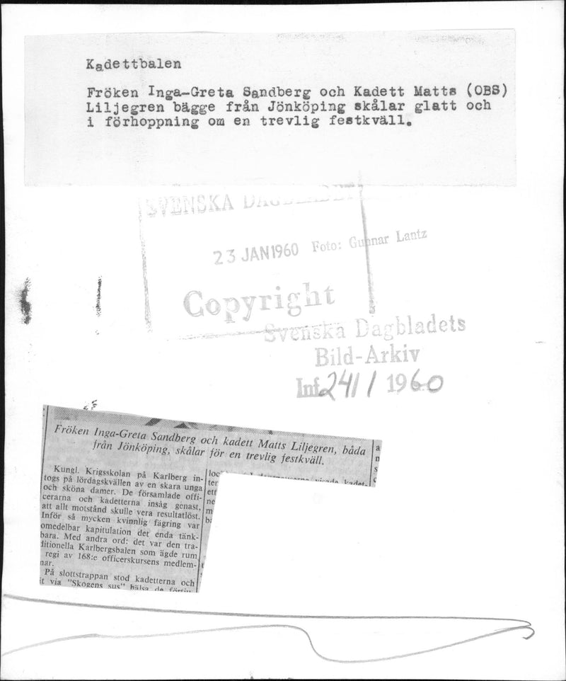 Royal Military School kadettbal - Vintage Photograph