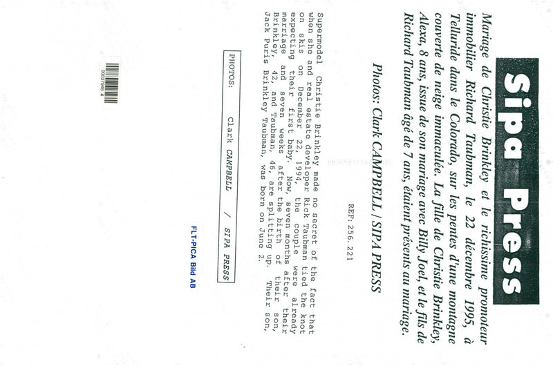 Supermodel Christie Brinkley marries Rick Taubman in Telluride - Vintage Photograph