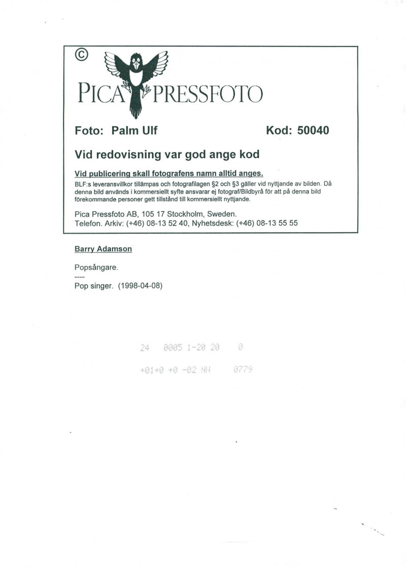 Barry Adamson - Vintage Photograph