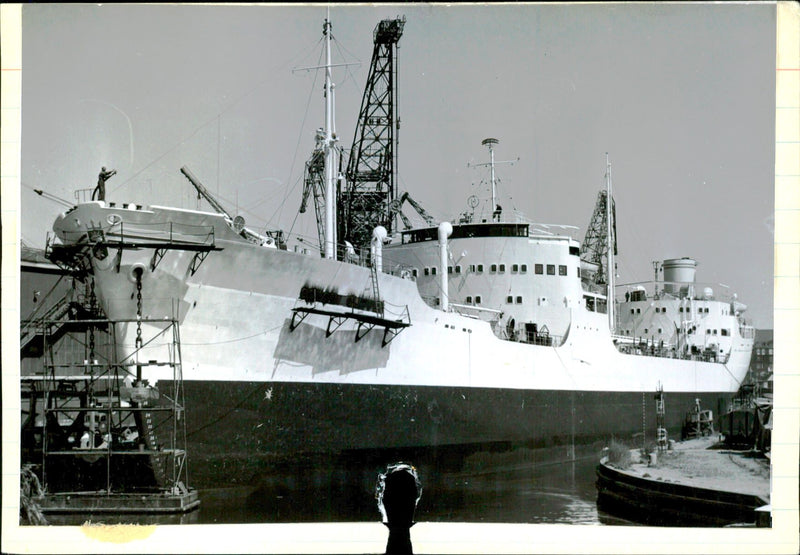 "Ocean Clipper" at Kockums mechanical engineering - Vintage Photograph