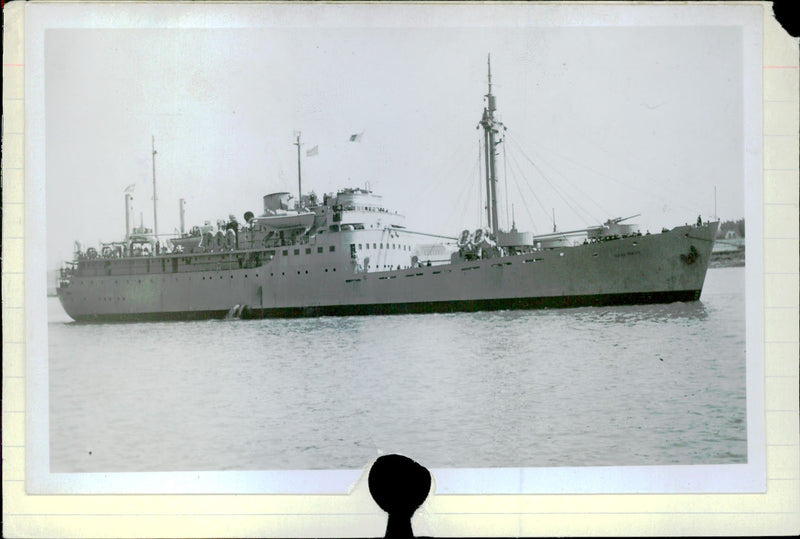 "Bahia Thetis" Argentine training ship to visit Stockholm - Vintage Photograph