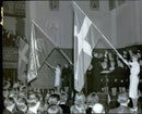 Faninvigning took place in Swedish industry officials League of Stockholm department at a celebration in the Concert Hall - 28 November 1943 - Vintage Photograph