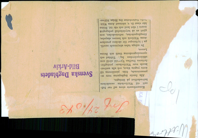 Concert Hall Great Hall packed at Whitlockska Sami School's 50th anniversary - 24 October 1943 - Vintage Photograph