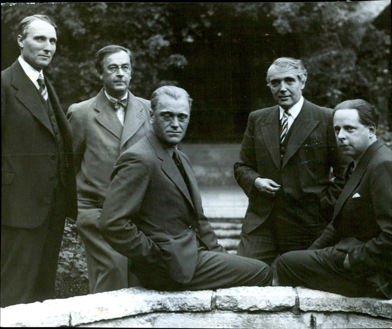 Delegates gathered at Poet Conference - 28 September 1937 - Vintage Photograph