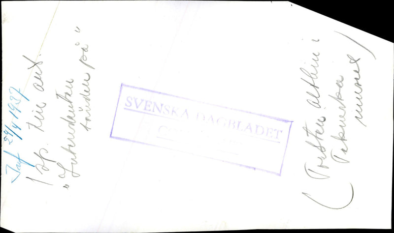 Torsten Althem talks at the Technical Museum - 29 April 1937 - Vintage Photograph