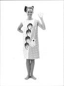 Dress with the Beatles faces and signature - Vintage Photograph