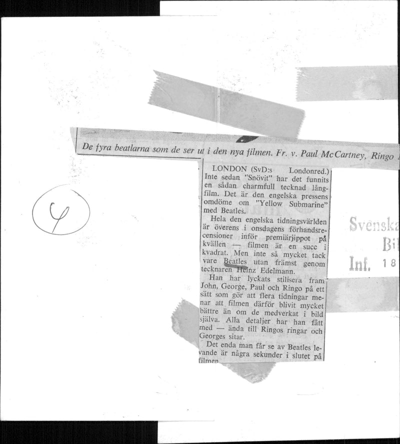 The four Beatles as they look in new film - Vintage Photograph