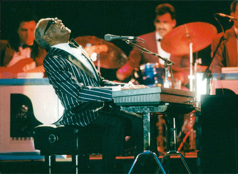Ray Charles, the jazz legend. - Vintage Photograph