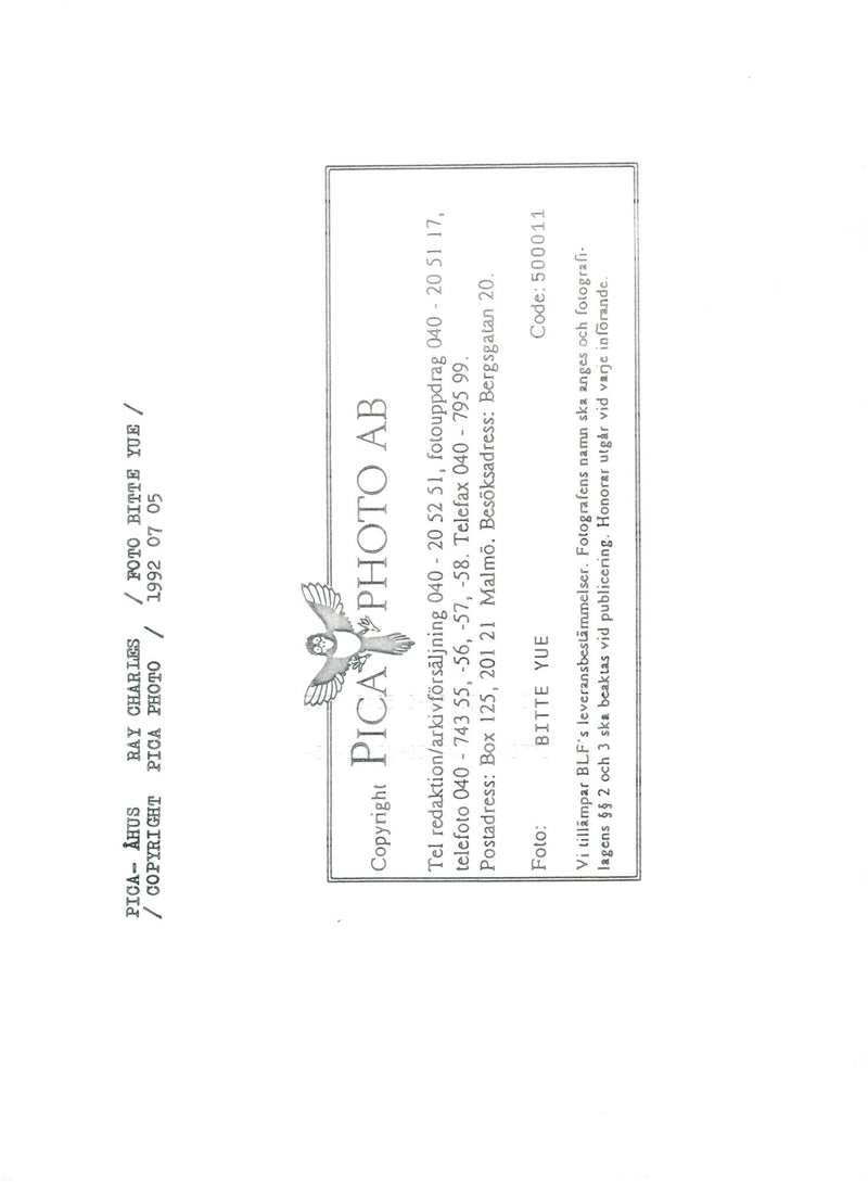 Ray Charles, the jazz legend. - Vintage Photograph