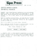 David Bowie appears in large rock. - Vintage Photograph