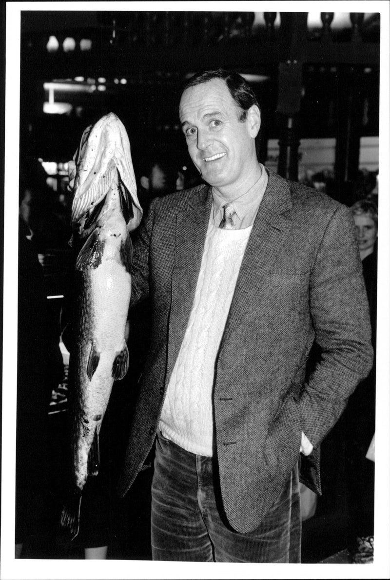 John Cleese with a clown fish - Vintage Photograph
