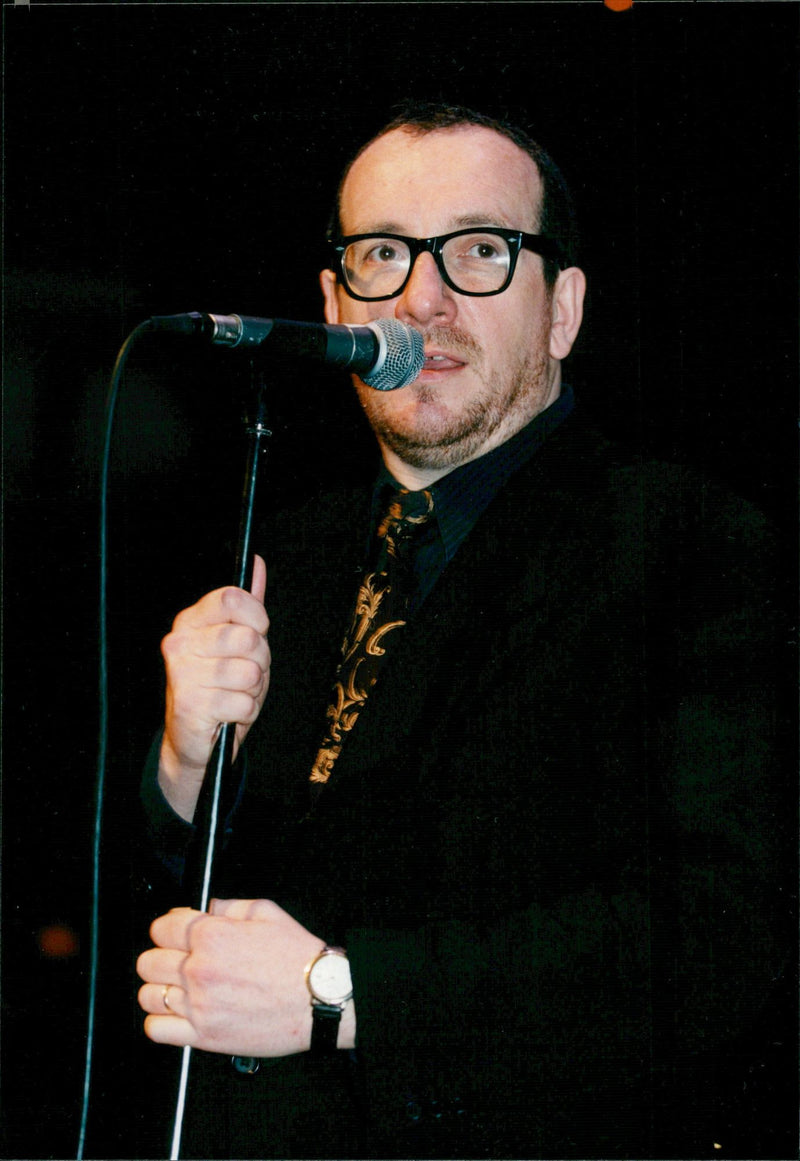 Elvis Costello occurs - Vintage Photograph
