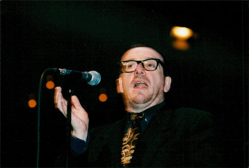 Elvis Costello occurs - Vintage Photograph