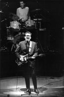Elvis Costello & The Attractions occur in the Stockholm Concert Hall - Vintage Photograph