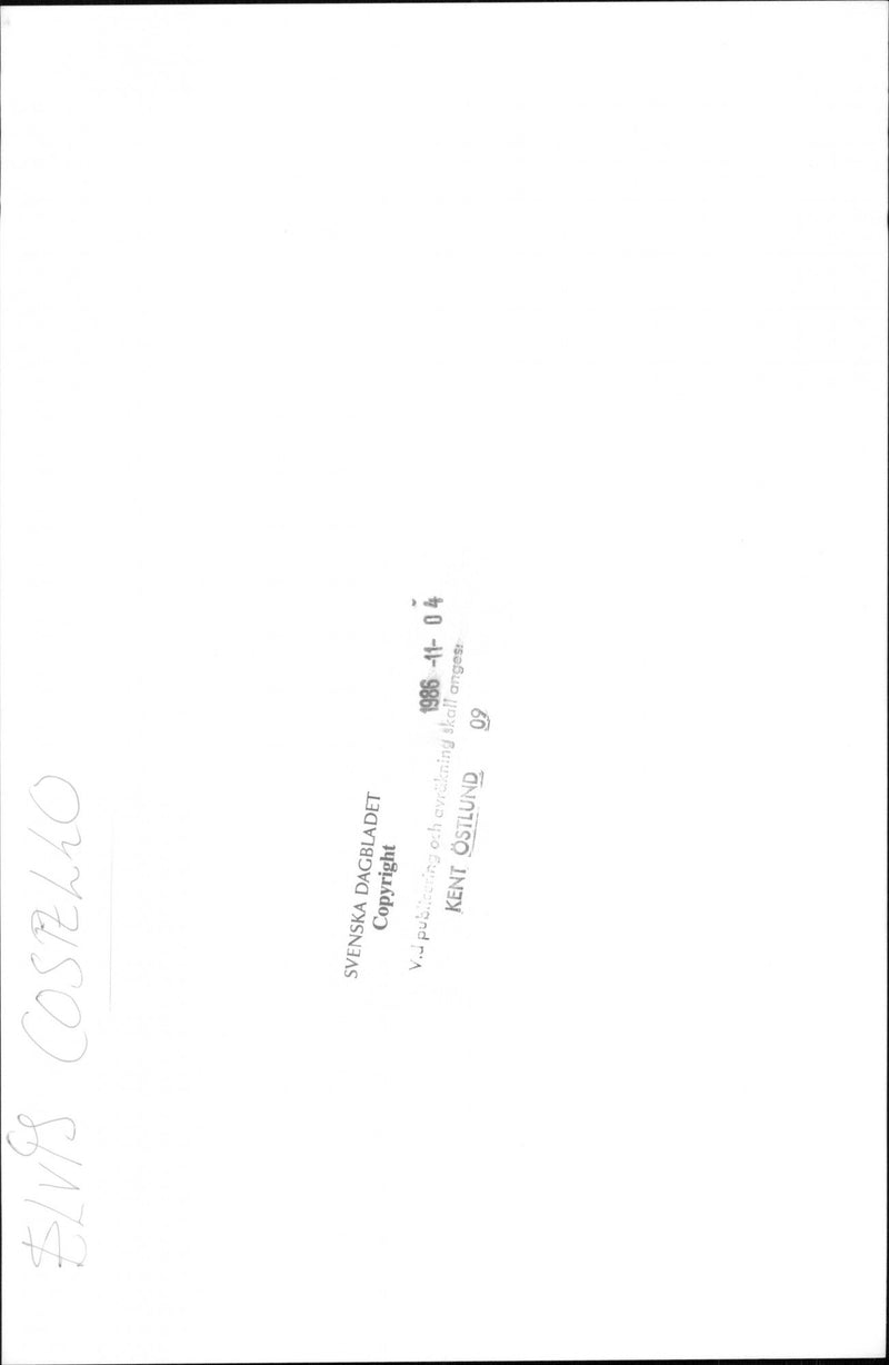 Elvis Costello occurs - Vintage Photograph