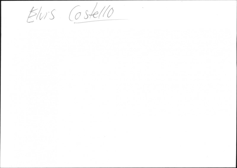 Elvis Costello & The Attractions - Vintage Photograph