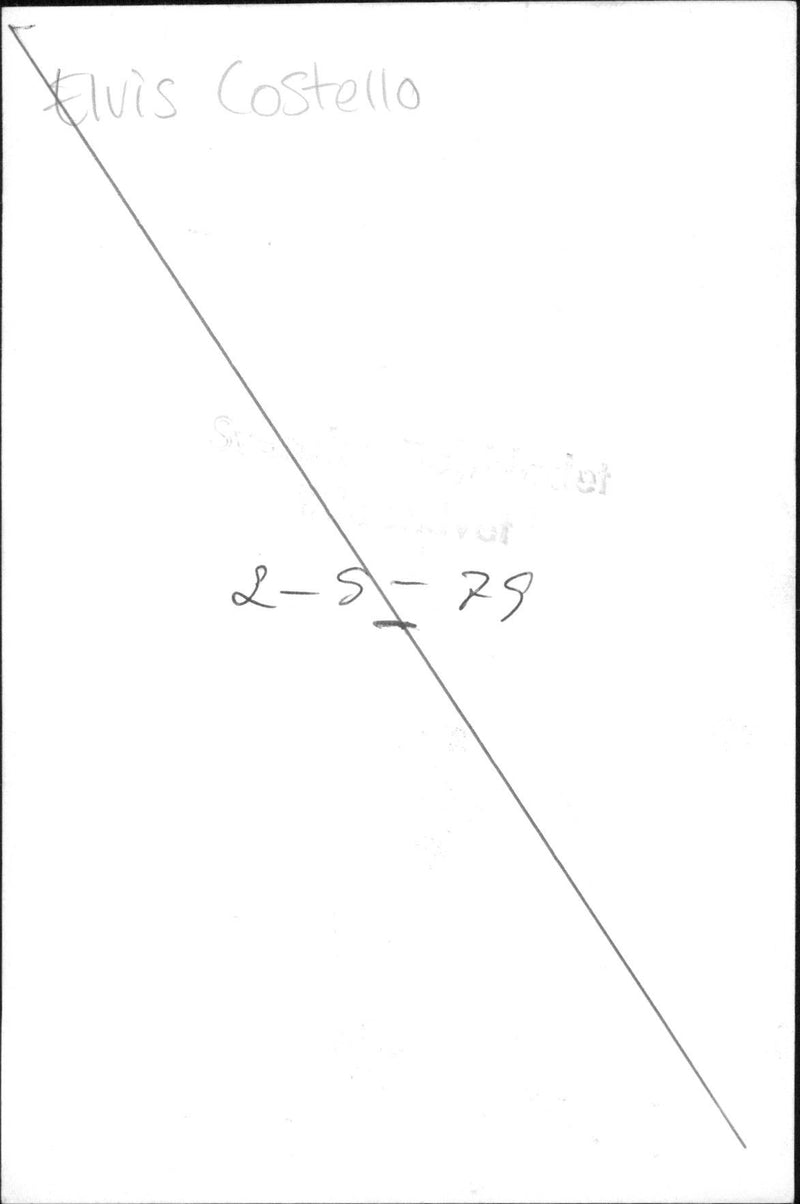 Elvis Costello plays guitar - Vintage Photograph