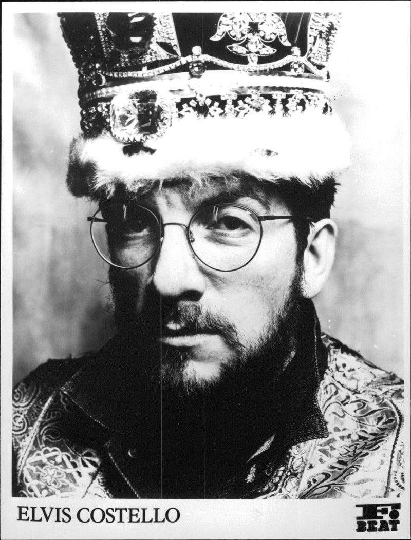 Elvis Costello's album "King of America" - Vintage Photograph