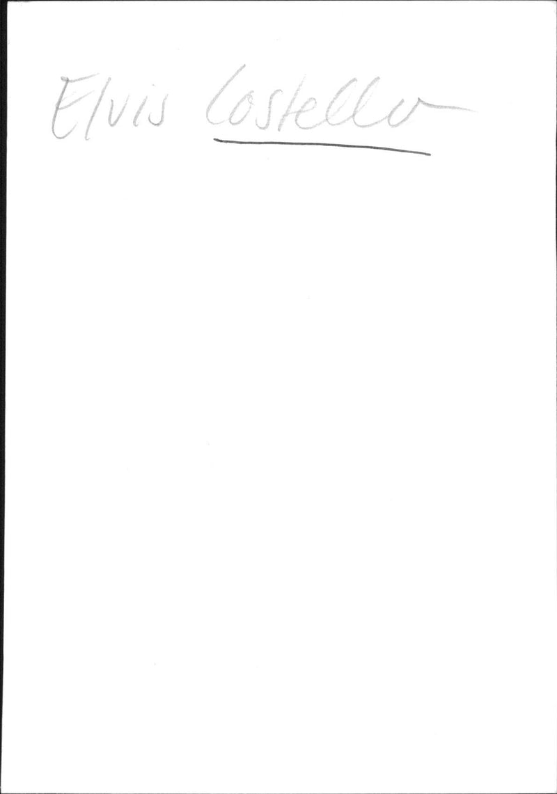 Elvis Costello - Vintage Photograph