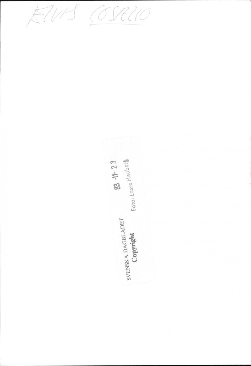 Elvis Costello appears in the Stockholm Concert Hall - Vintage Photograph