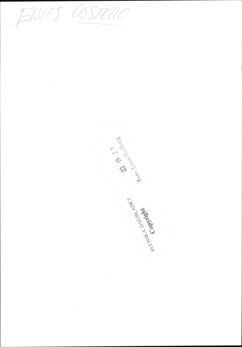 Elvis Costello appears in the Stockholm Concert Hall - Vintage Photograph