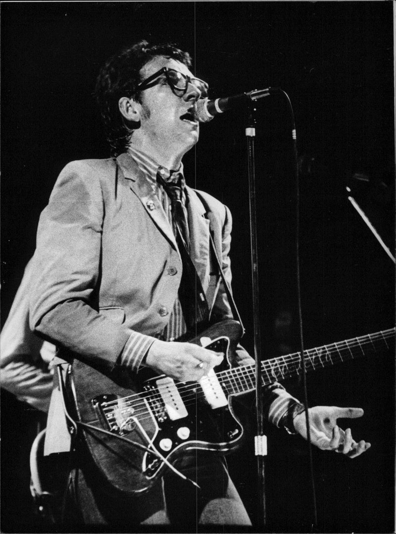 Elvis Costello occurs - Vintage Photograph