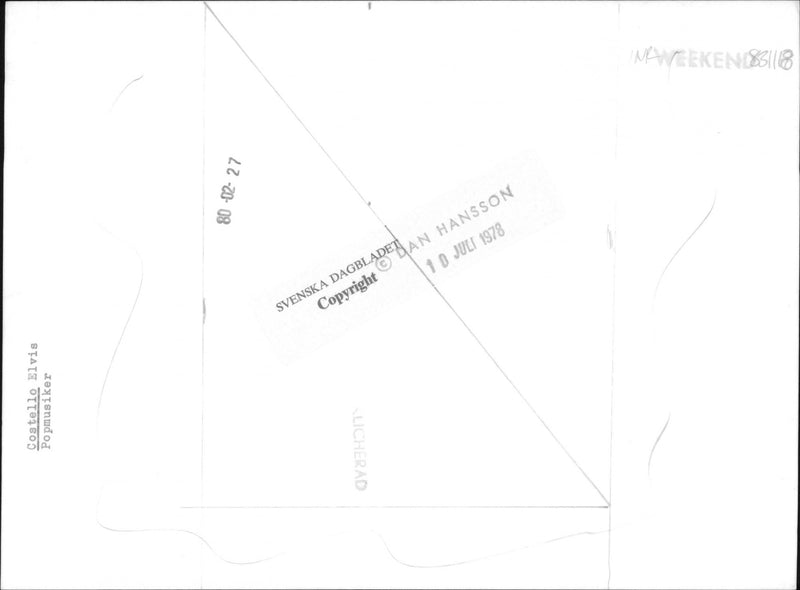 Elvis Costello occurs - Vintage Photograph