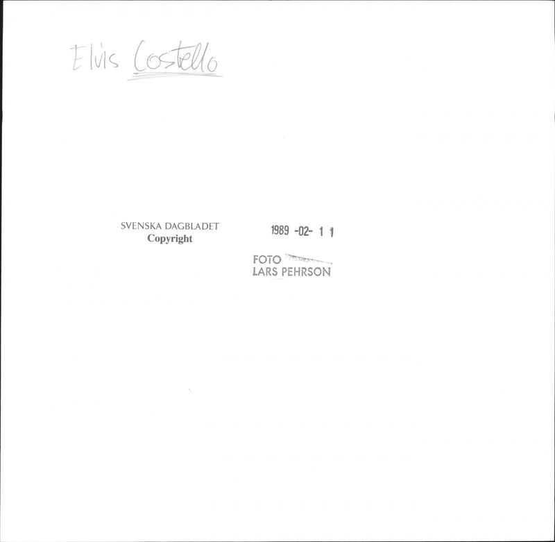 Elvis Costello - Vintage Photograph