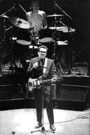 Elvis Costello & The Attractions occur in the Stockholm Concert Hall - Vintage Photograph