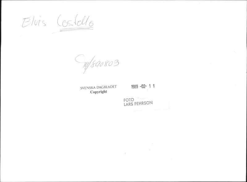 Elvis Costello - Vintage Photograph