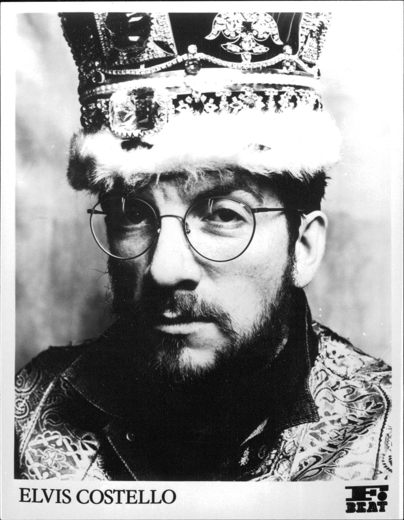 Elvis Costello's album "King of America" - Vintage Photograph