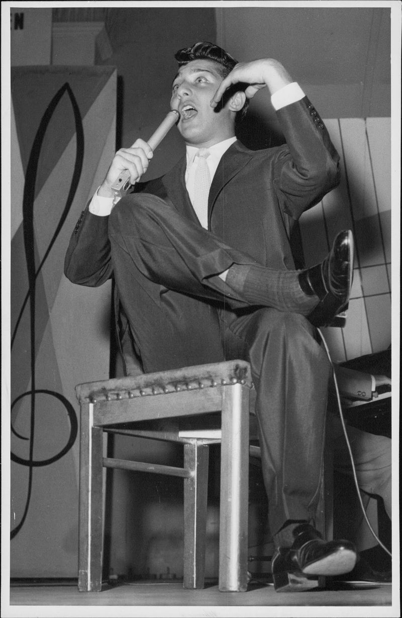 Paul Anka appearing at Grona Lund - Vintage Photograph