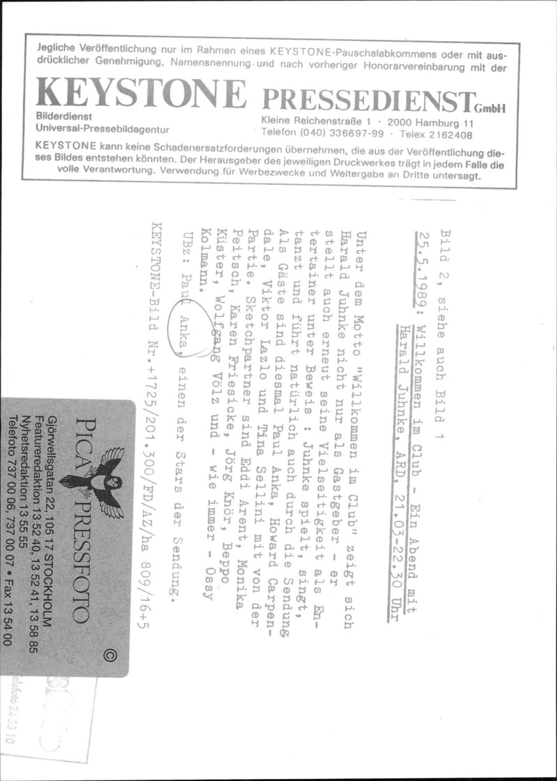 Singer Paul Anka - Vintage Photograph