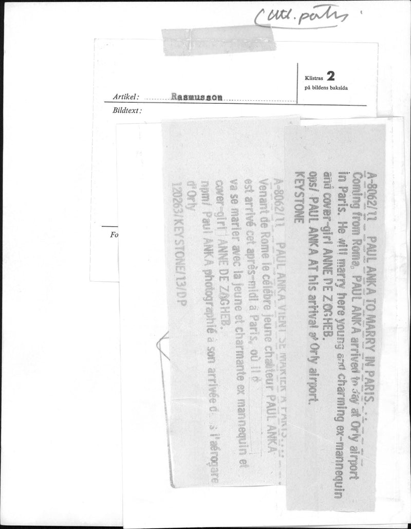 Paul Anka guest play with a friend - Vintage Photograph