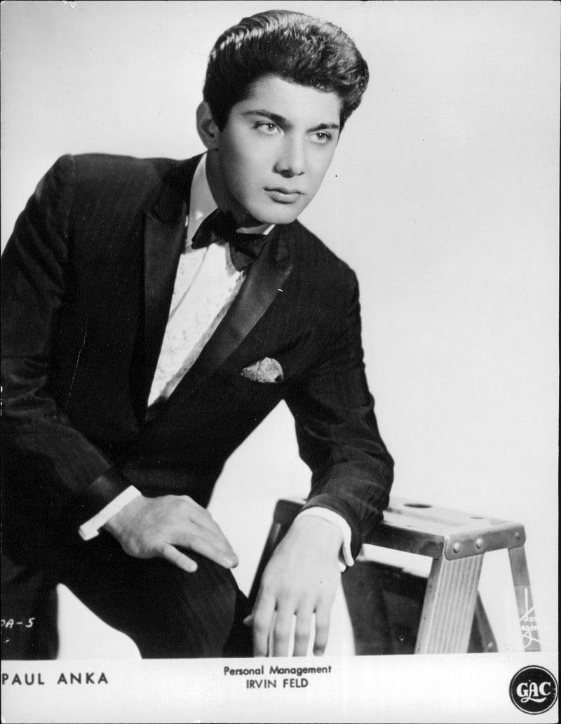 Singer Paul Anka on tour in Sweden - Vintage Photograph